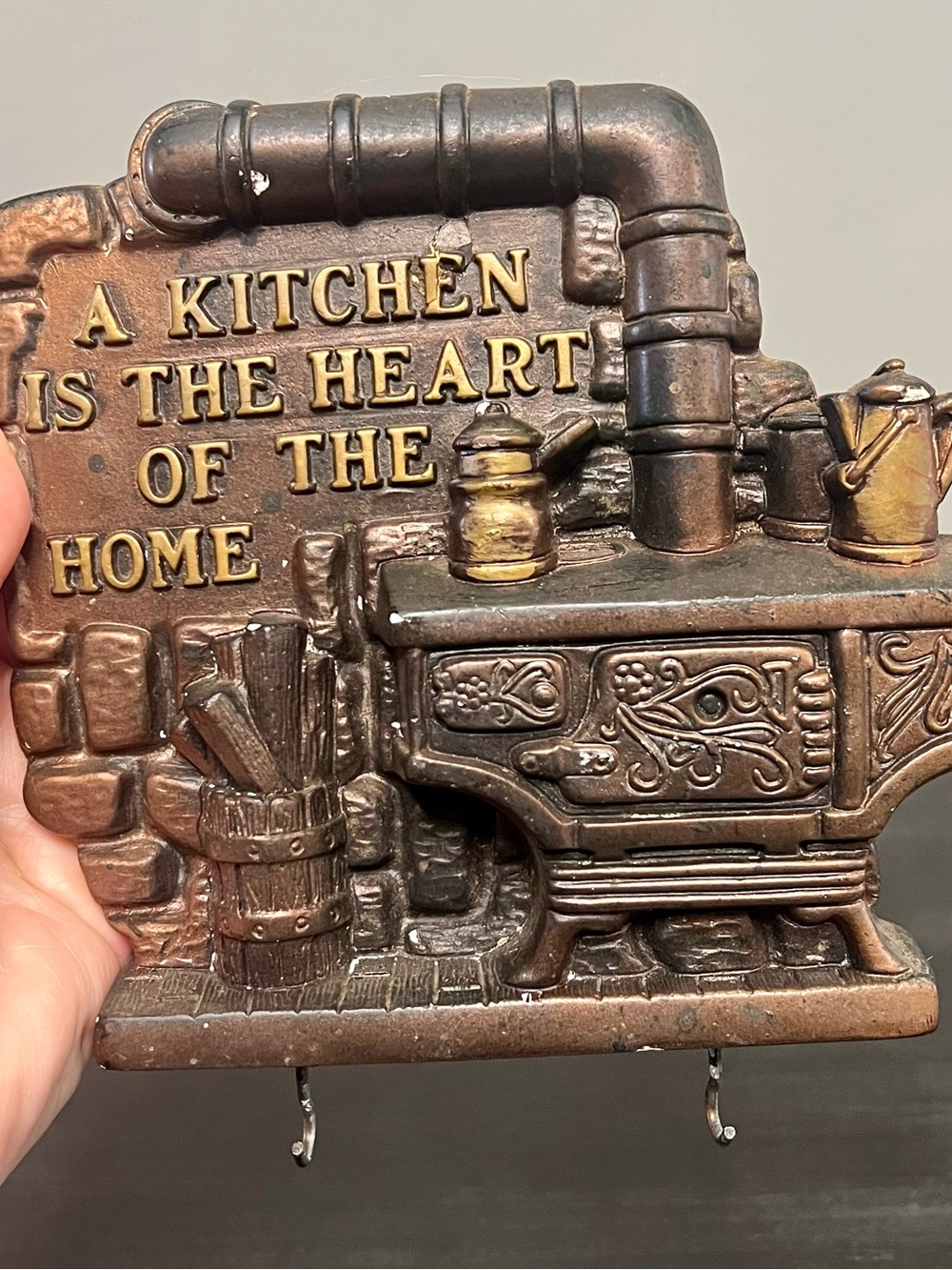 VTG 1974 Miller Studio βA Kitchen Is The Heart Of The Homeβ Chalkware Wall Decor